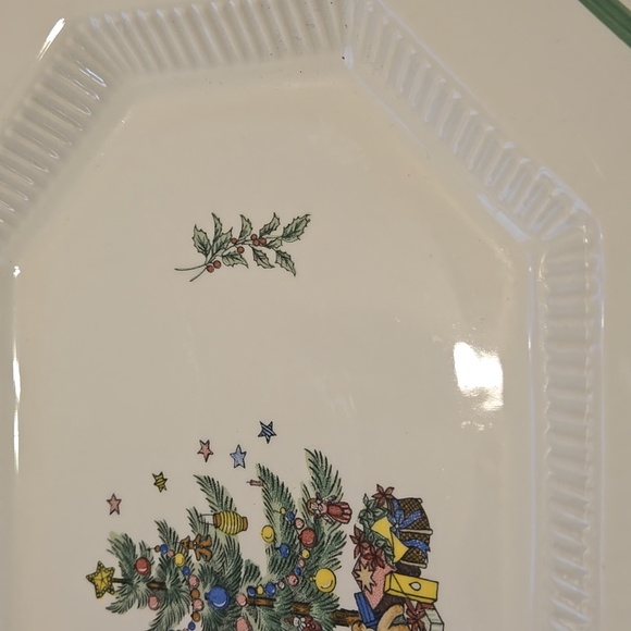Nikko Christmastime Christmas Tree Platter 9 x 13 Inches - Picture 4 of 5